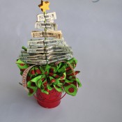 DIY Christmas Gifts, Christmas Tree made of Money