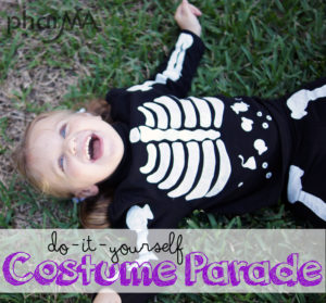 DIY Halloween Costumes, family costumes, kids costumes, group costumes, easy DIY Halloween Costumes, Pregnant Skeleton Costume, The Flintstones, Pebbles, Goldilocks and the 3 Bears Costumes, Hula Skirt Costume, Baby Frenchman Costume
