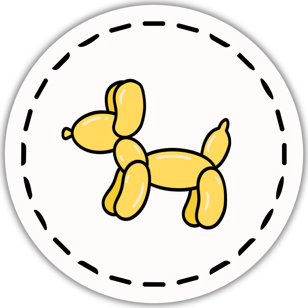 Parties Category with Yellow ballon dog icon